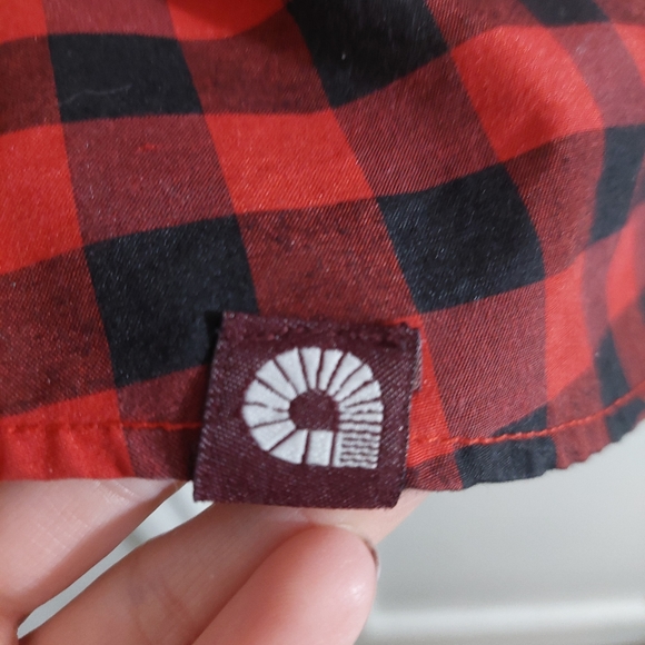 Akademiks Gingham Buffalo Check Size Med Button Down Plaid Preppy Corp Christmas - Picture 4 of 6